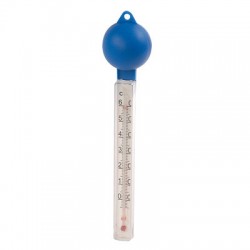 Thermomètre flottant boule bleu