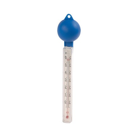 Thermomètre flottant boule bleu
